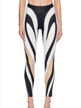 High rise corseted panel leggings size small